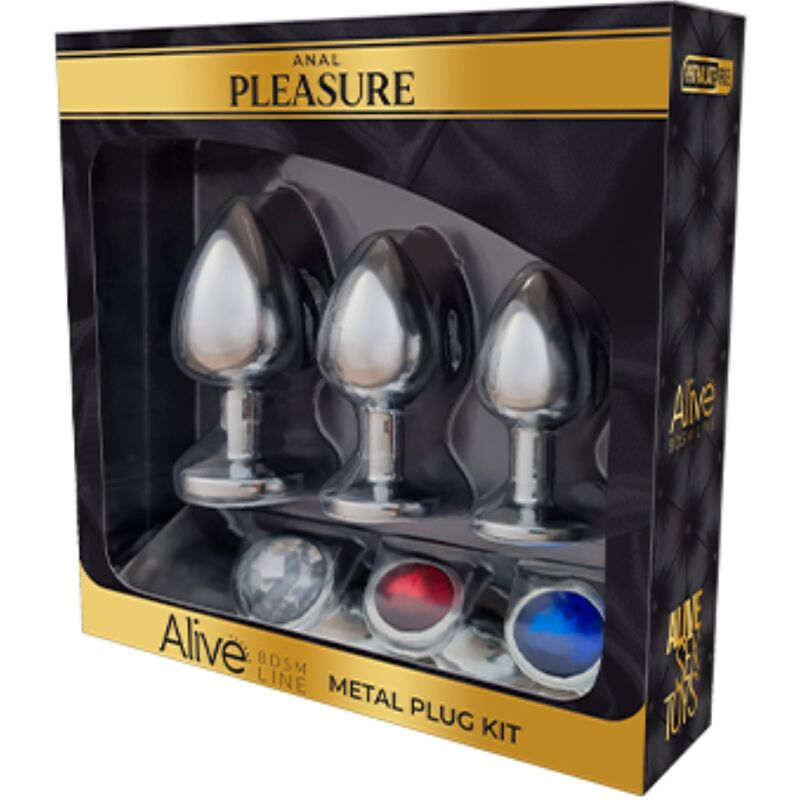 ALIVE - KIT DE PLAISIR ANAL 3 PLUG MÉTAL – Image 2