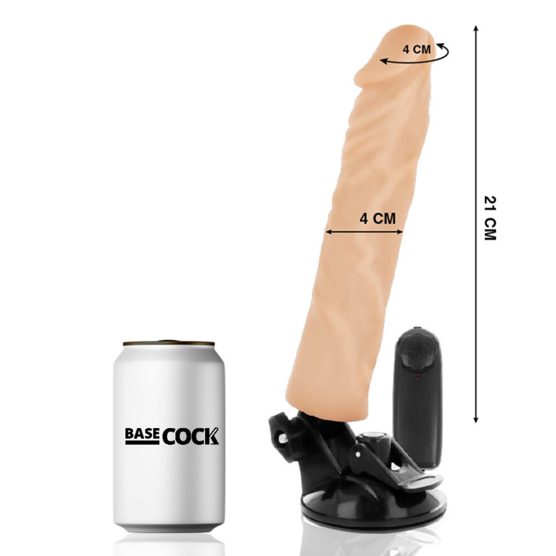 BASECOCK - VIBRADOR REALÍSTICO CONTROL REMOTO NATURAL 21 CM -O- 4 CM – Image 2