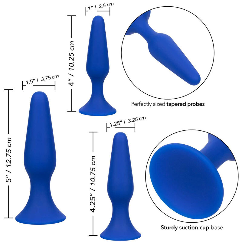 CALEXOTICS - ADMIRAL KIT 3 PLUG ANAL BLEU – Image 3