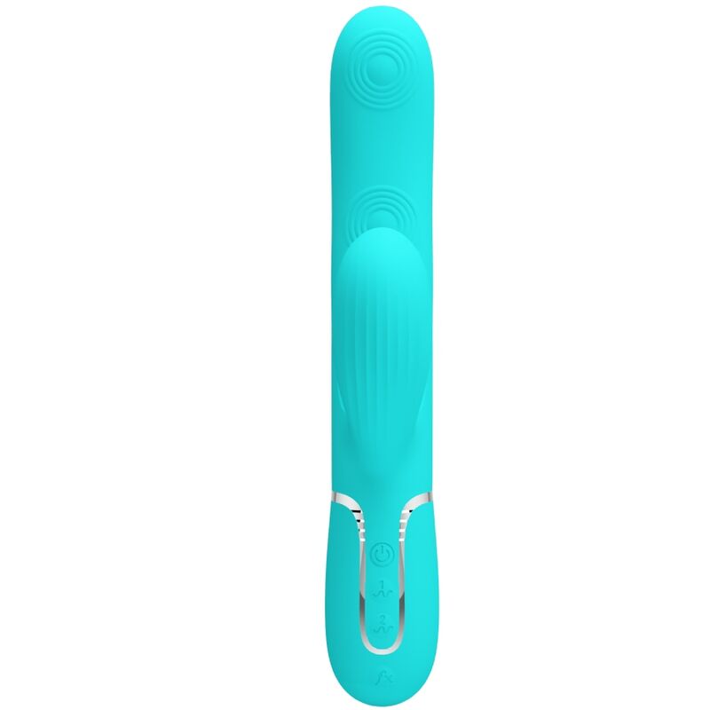 PRETTY LOVE - PERLITA VIBRATEUR MULTIFONCTION 3 EN 1 POINT G VERT AQUA – Image 2