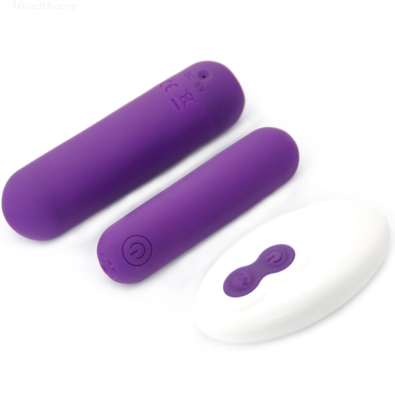 ARMONY - SPLASH JOLINE VIBRATEUR BULLET TÉLÉCOMMANDE EN SILICONE 10 VIBRATIONS 65 X 15 CM VIOLET – Image 2