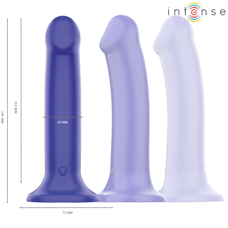 INTENSE - VICTORIA VIBRATEUR AVEC VENTOUSE 10 VIBRATIONS BLEU FONCÉ TÉLÉCOMMANDE – Image 2