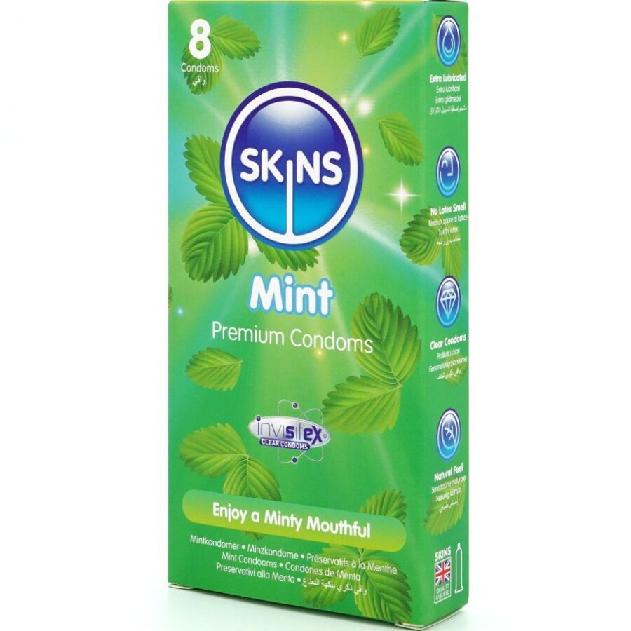 SKINS - PACK DE 8 PRÉSERVATIFS PREMIUM MENTHE – Image 2