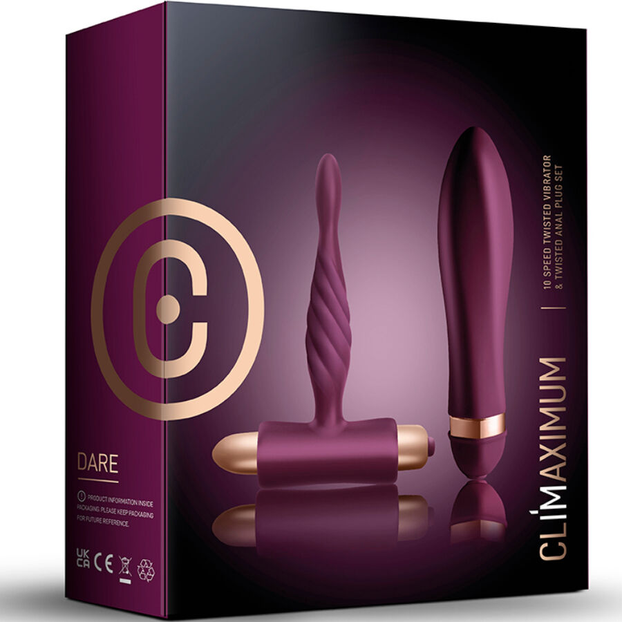 CLIMAXIMUM - DARE KIT VIBRATEUR TWISTED + PLUG ANAL DÉBUTANT – Image 4
