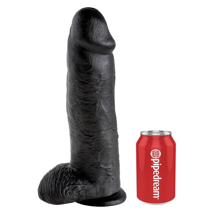KING COCK - 12 GODE NOIR AVEC BOULES 30.48 CM – Image 3